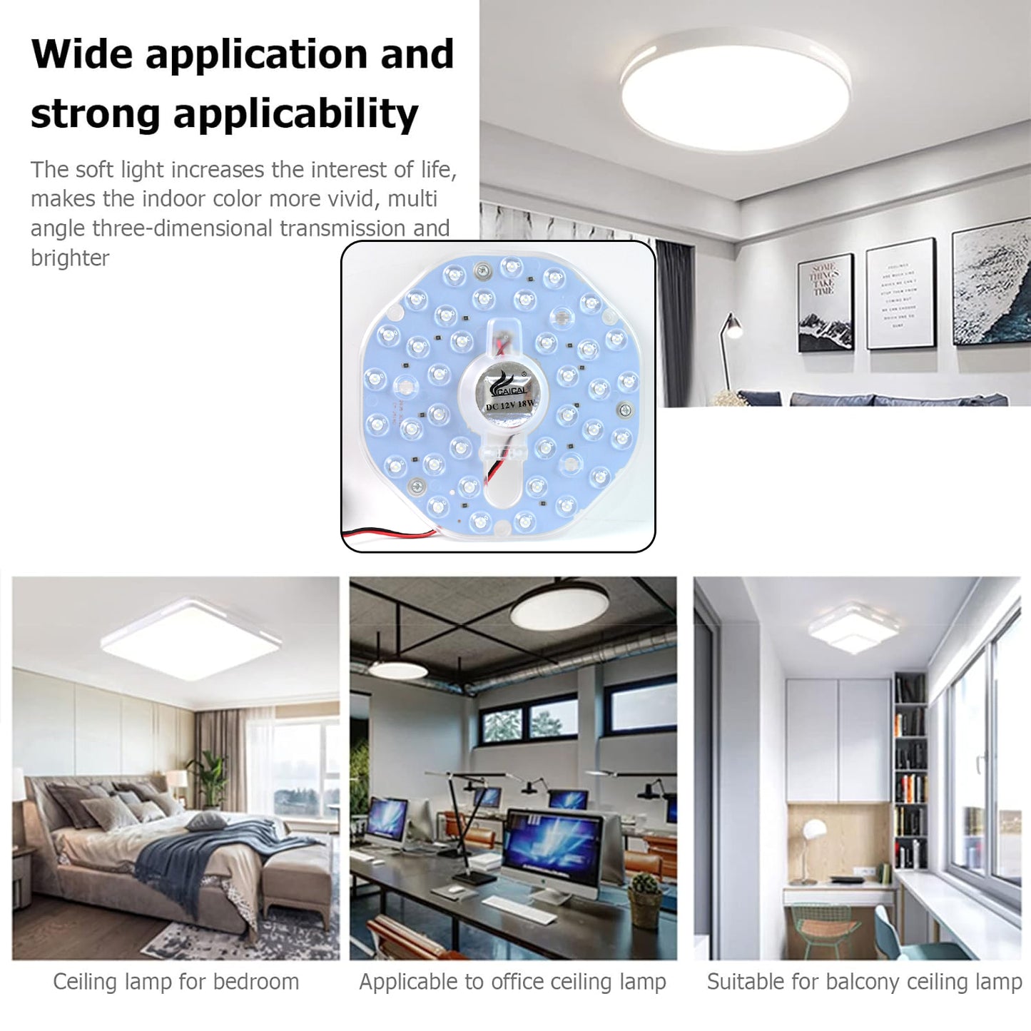12V 18W Round LED Light Module with Clip Wires - 36 LEDs - Happy Price - Image 6