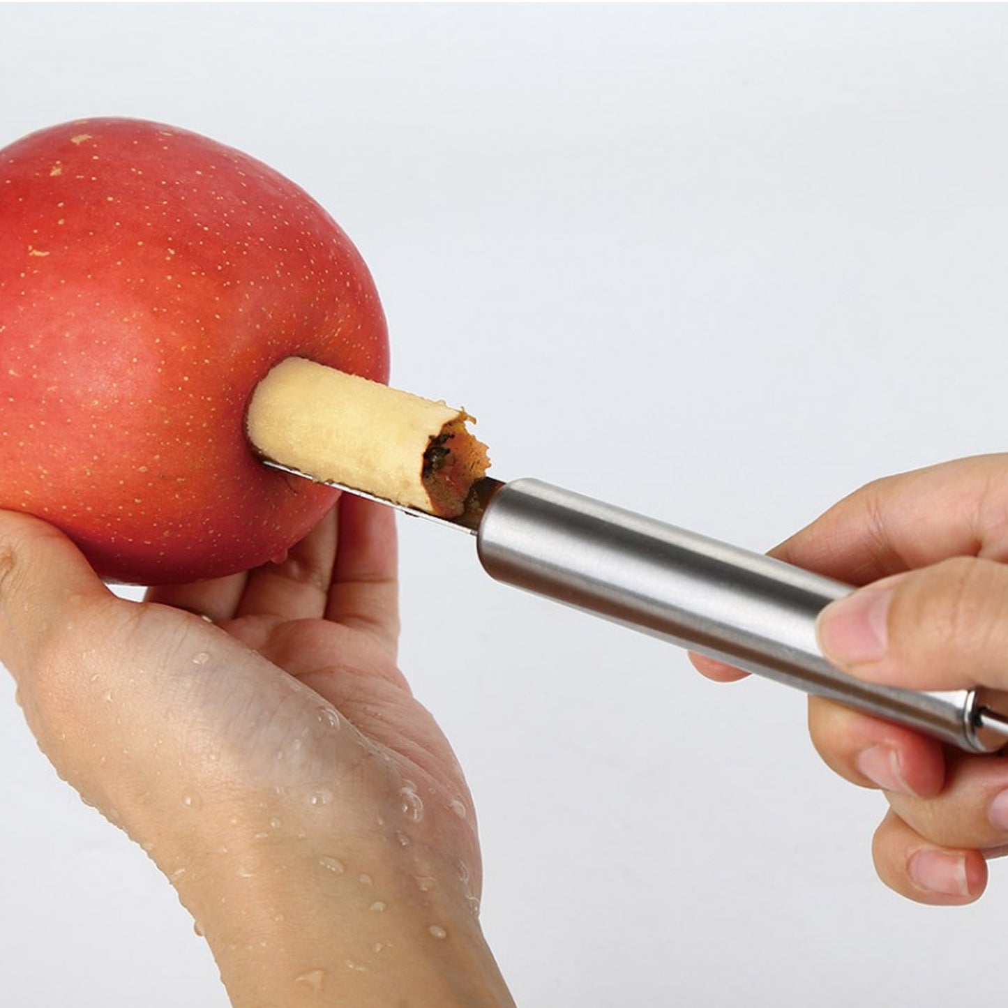 Fruit Core Stainless Steel Set Core Remover For Apple And Pear Kitchen Prep Tool Fruit Core Remover Tool With Soft Handle Apple Corer Stainless Steel Kitchen Gadget Dishwasher Safe - Happy Price - Image 2