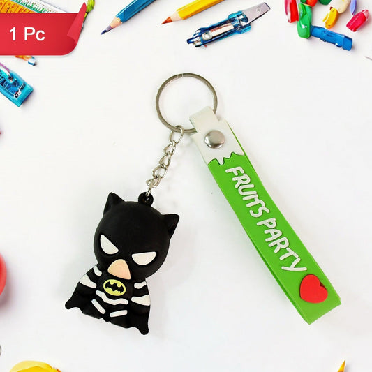 Cute Cartoon Silicone 3d Key Chain With Metal Hook  Strap (Pack Of 1) - Happy Price - Image 1