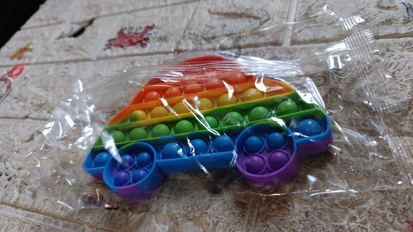 Pop Fidget Toy Push Pop Bubble Fidget Sensory Toy For Kids And Adults Fidget Popper Stress Reliever Sensory Fidget Poppers (Butterfly  Car Shape  1 Pc) - Happy Price - Image 7