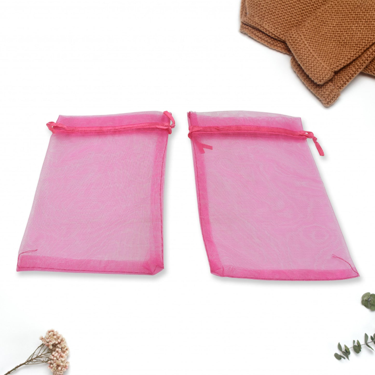 Organza Gift Bags Small Mesh Bags Drawstring Gift Bags Christmas Drawstring Organza Gift Bags Wedding Party Festival Gift Bags (100 Pcs Set) - Happy Price - Image 4