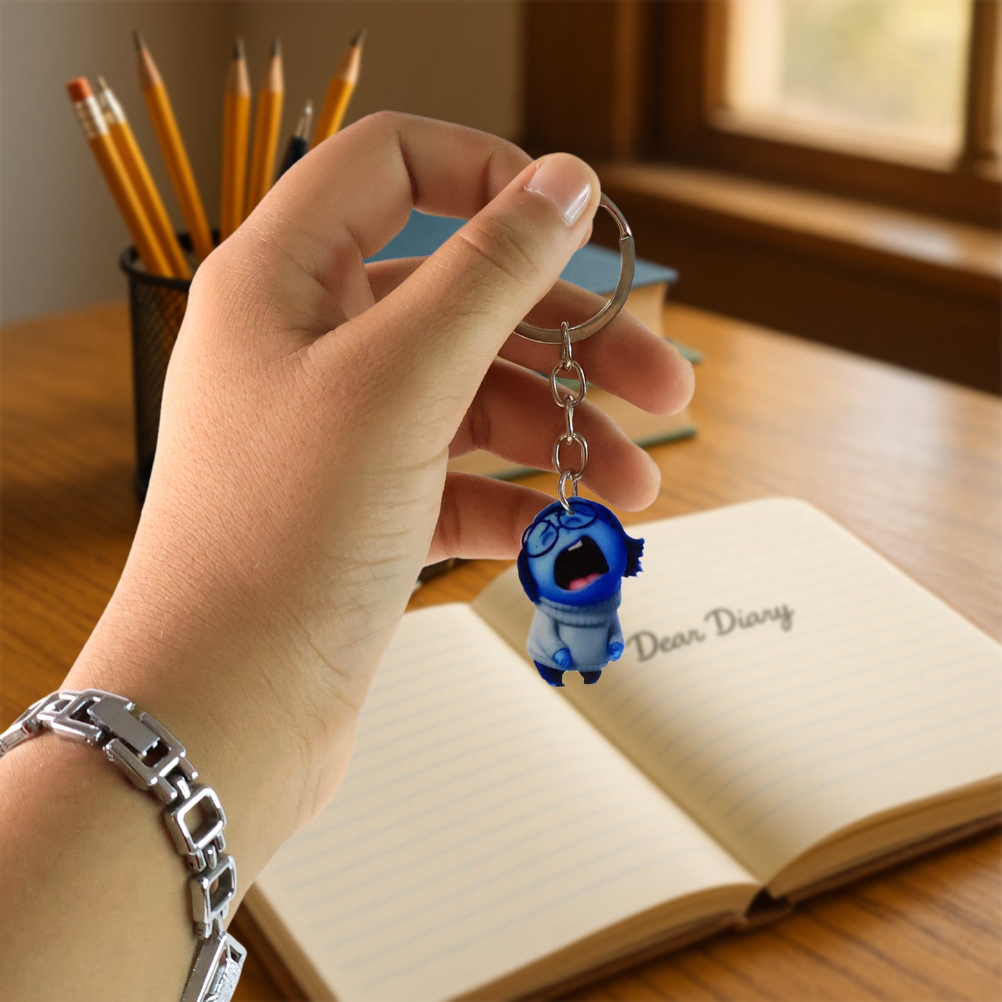 Cute Cartoon Character Girl Keychain For Kids Bags  Stationery - Happy Price - Image 3