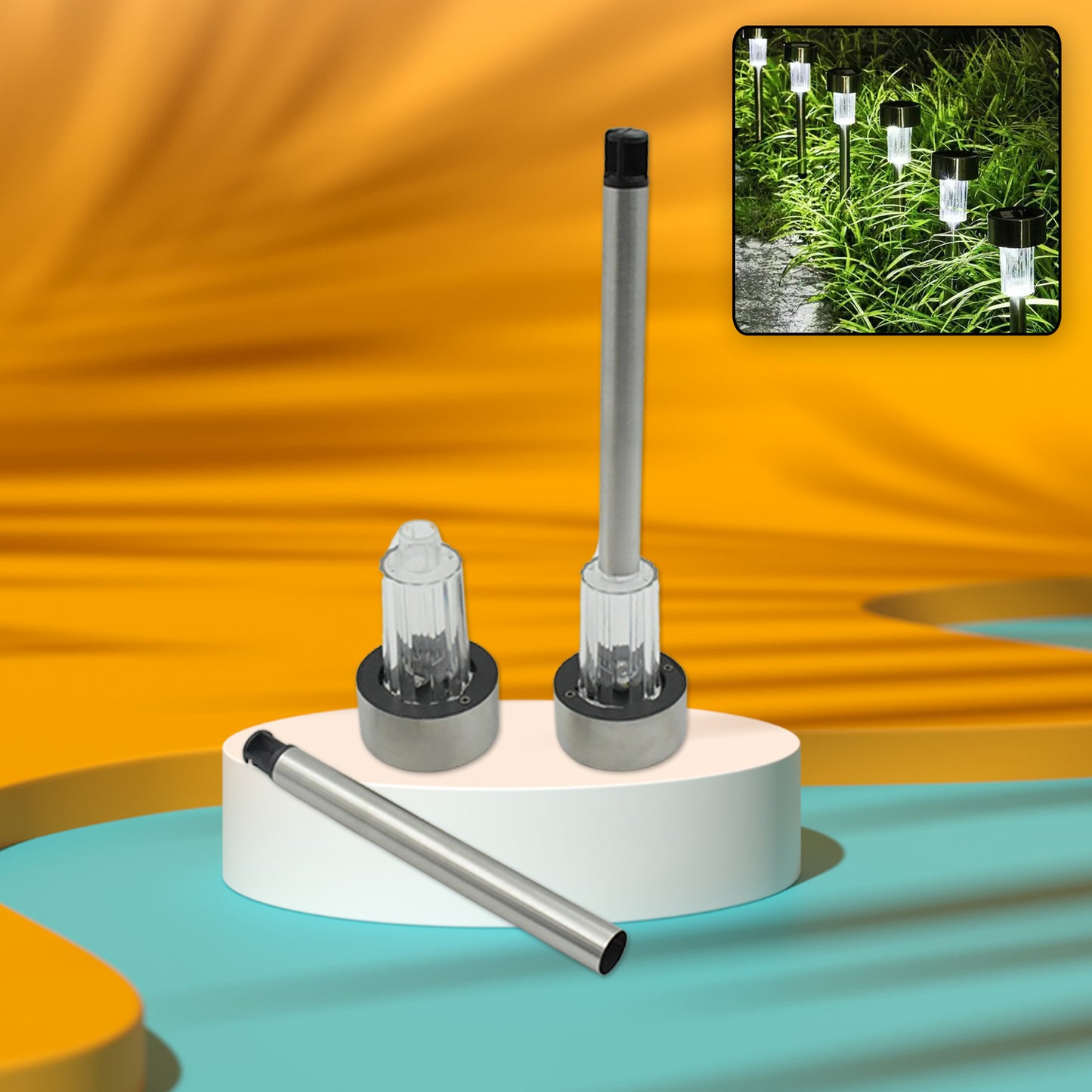 Solar Panel Led Spike Spot Light Landscape Garden Yard Path Lawn Outdors Solar Lamps Waterproof Outdoor Decorative Landscape Lights For Garden Patio Yard Walkway (2 Pc Set) - Happy Price - Image 3