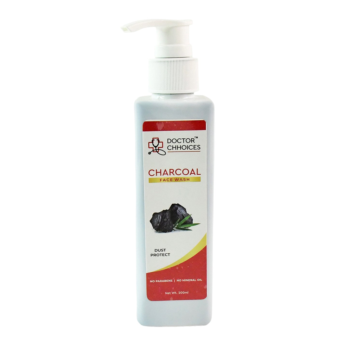 Doctor Chhoices Charcoal Face Wash 200ml - Deep Cleansing for Oily Skin