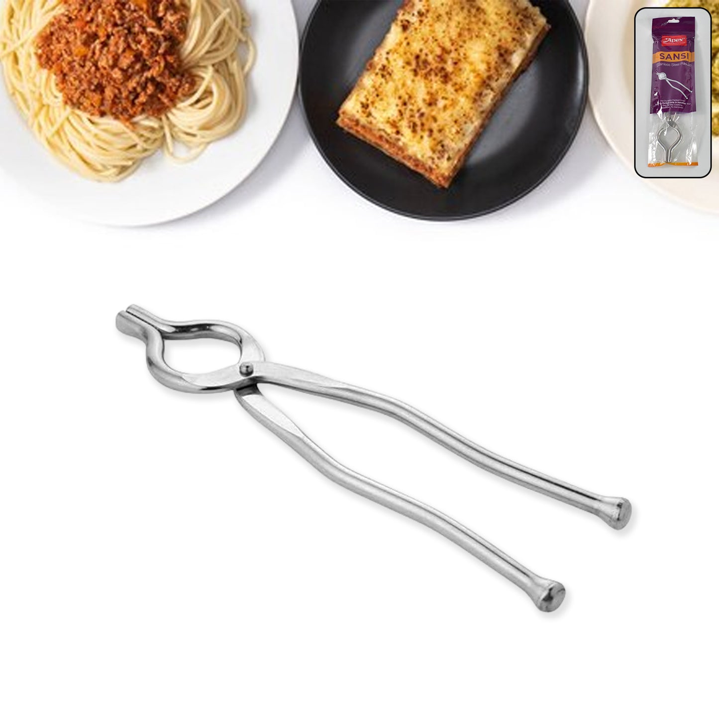 Apex Full Round Sansi  Heavy-duty Stainless Steel Pakkad  Strong Grip (1 Pc) - Happy Price - Image 2
