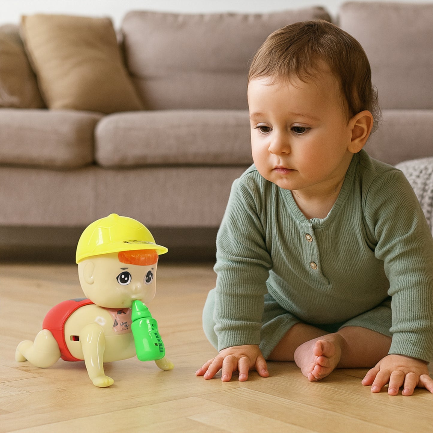 Battery Operated Crawling Baby Toy with Music & Lights for Toddlers - Happy Price - Image 4