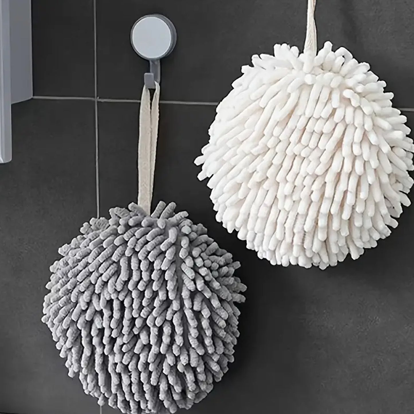 Super Soft Cute Hanging Hand Towel For Kitchen And Bathroom  Ultra Absorbent Thick Coral Velvet Hand Towels With Hanging Loop Fast Drying Microfiber - Happy Price - Image 3