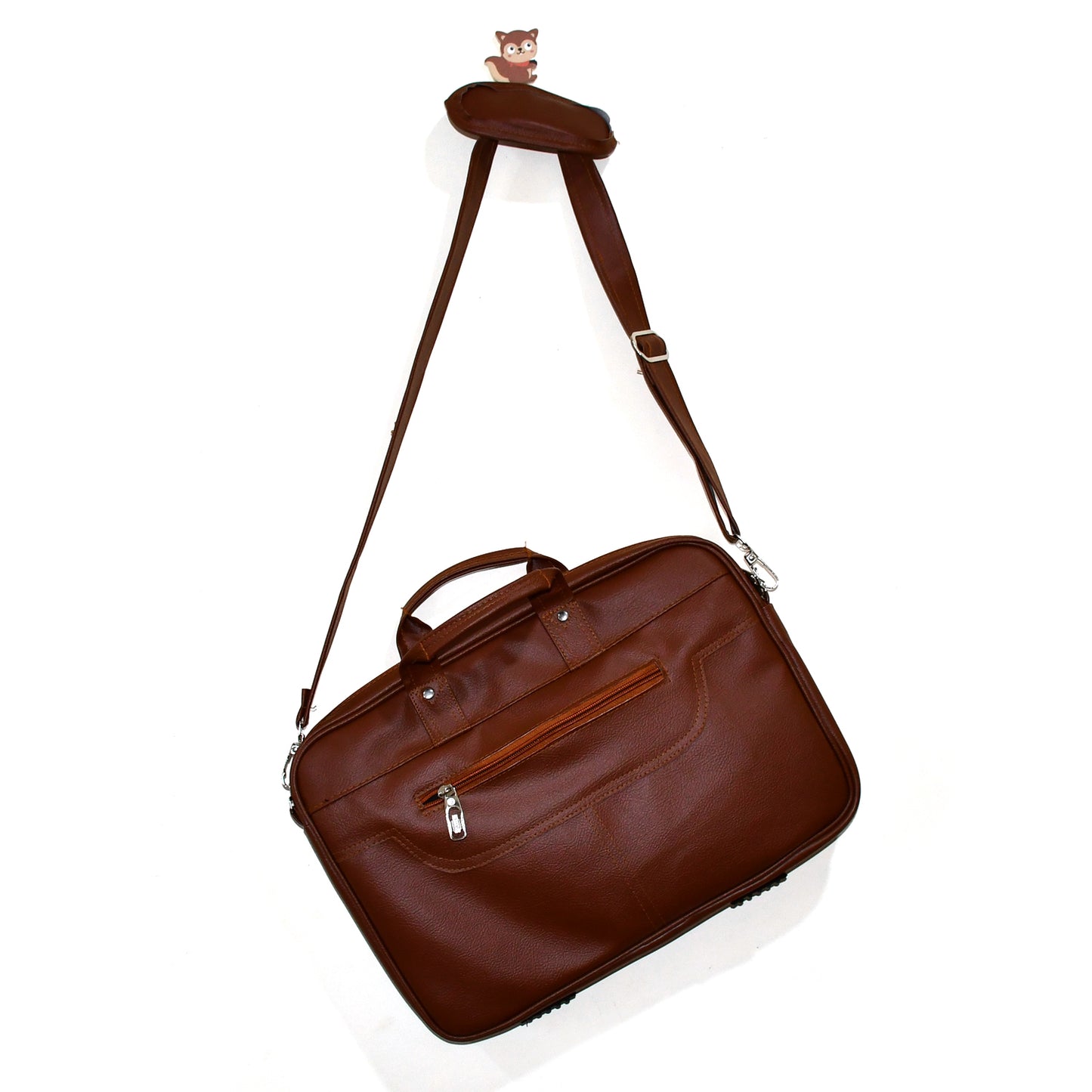 Multipurpose Bag Shoulder Side Bag Office Laptop Faux Leather Executive Formal Laptop  Macbook Messenger  Office  Travel  Business  Shoulder  Hand  Sling Bag For Men Women With Multiple Compartments - Happy Price - Image 7