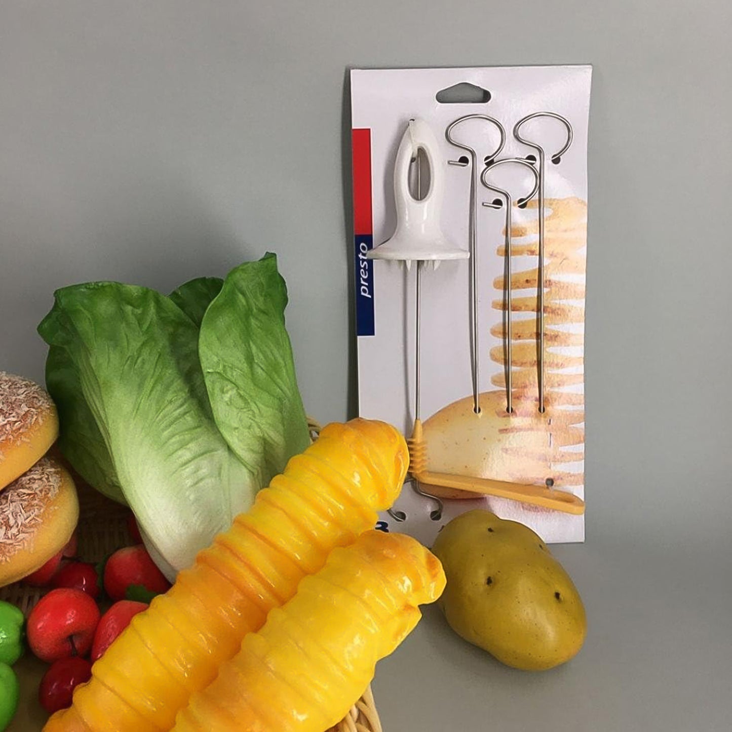 1 Set Potato Spiral Cutter Potato Twister (4 Spits) - Happy Price - Image 5