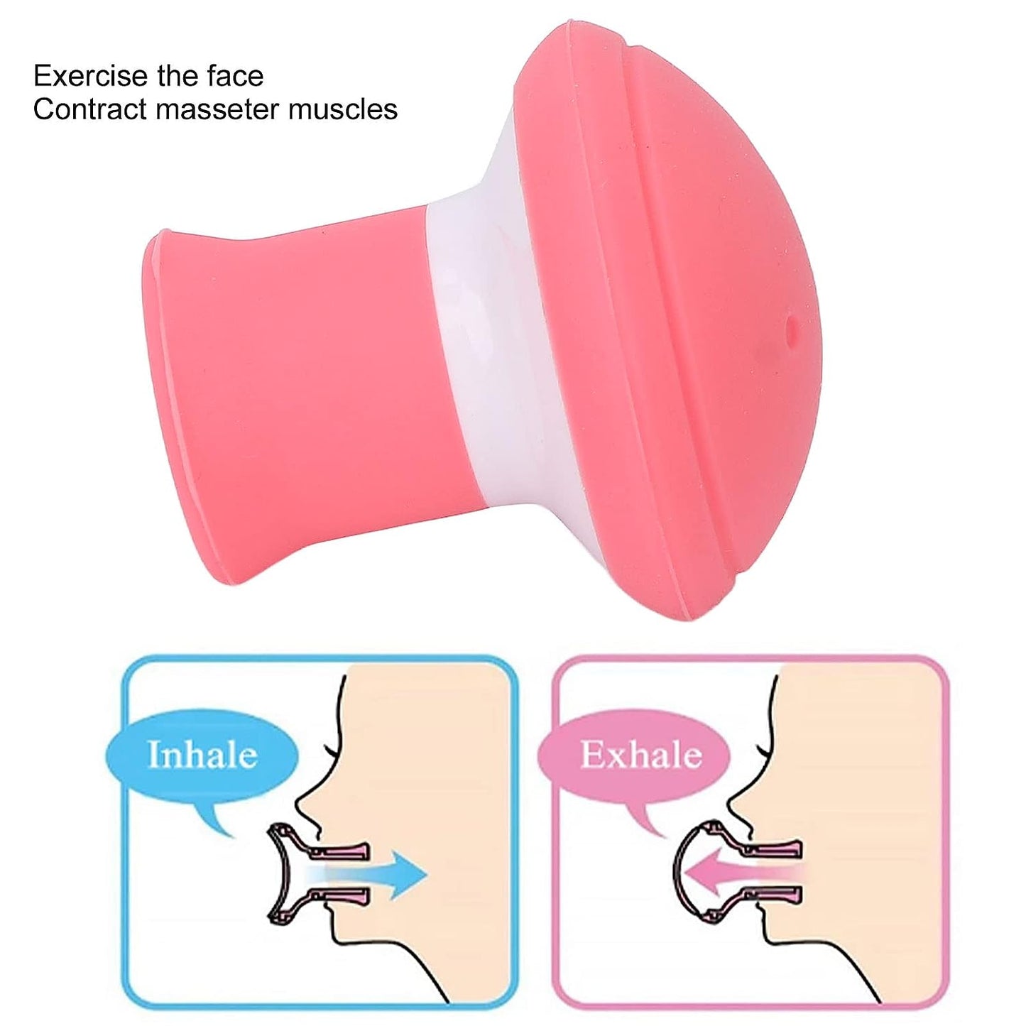 Silicone Facial Jaw Exerciser Breathing Type Face Slimmer Breathing Type Face Slimmer Face Lift Inhaling  Exhaling Tool Look Younger And Healthier - Helps Reduce Stress And Cravings - Happy Price - Image 5
