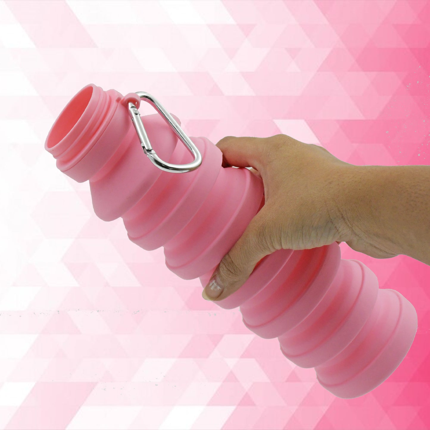 Foldable Water Bottle Silicone Leak Proof Portable Sports Travel Water Bottle For Outdoor Gym Hiking (1 Pc  24 Cm Foldable) - Happy Price - Image 3