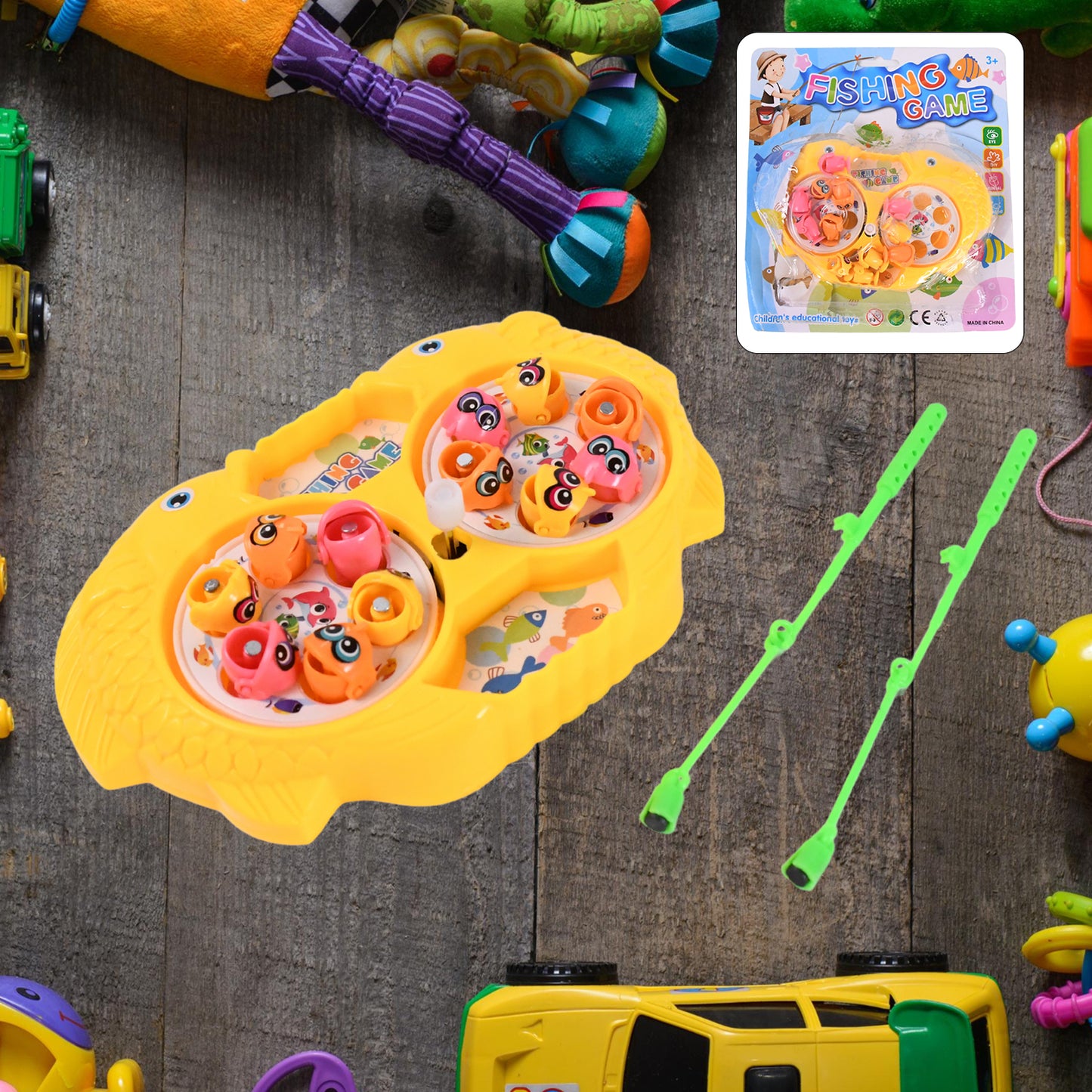 Fishing Game For Kids Include 12 Pieces Fishes And 2 Fishing Rod (1 Set) - Happy Price - Image 7