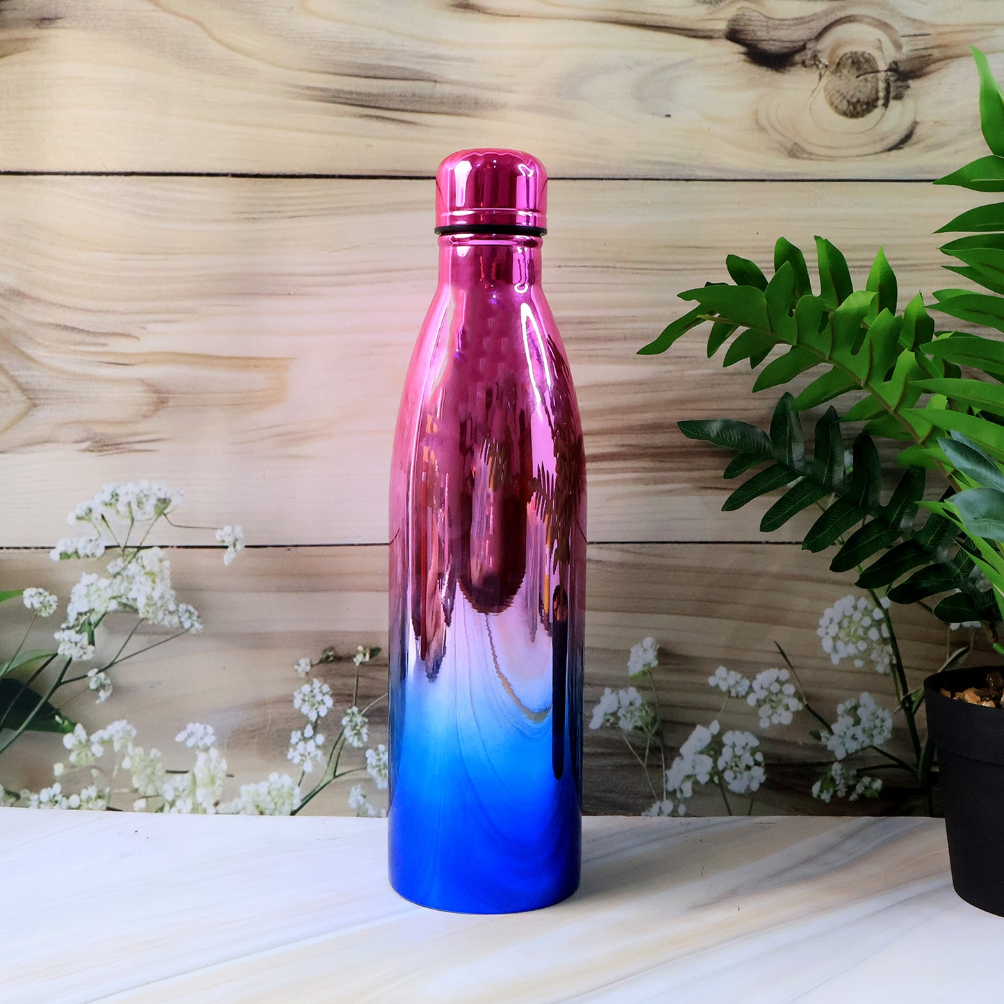 Stainless Steel Water Bottle - 1000ml Capacity, Leak-Proof, Reusable
