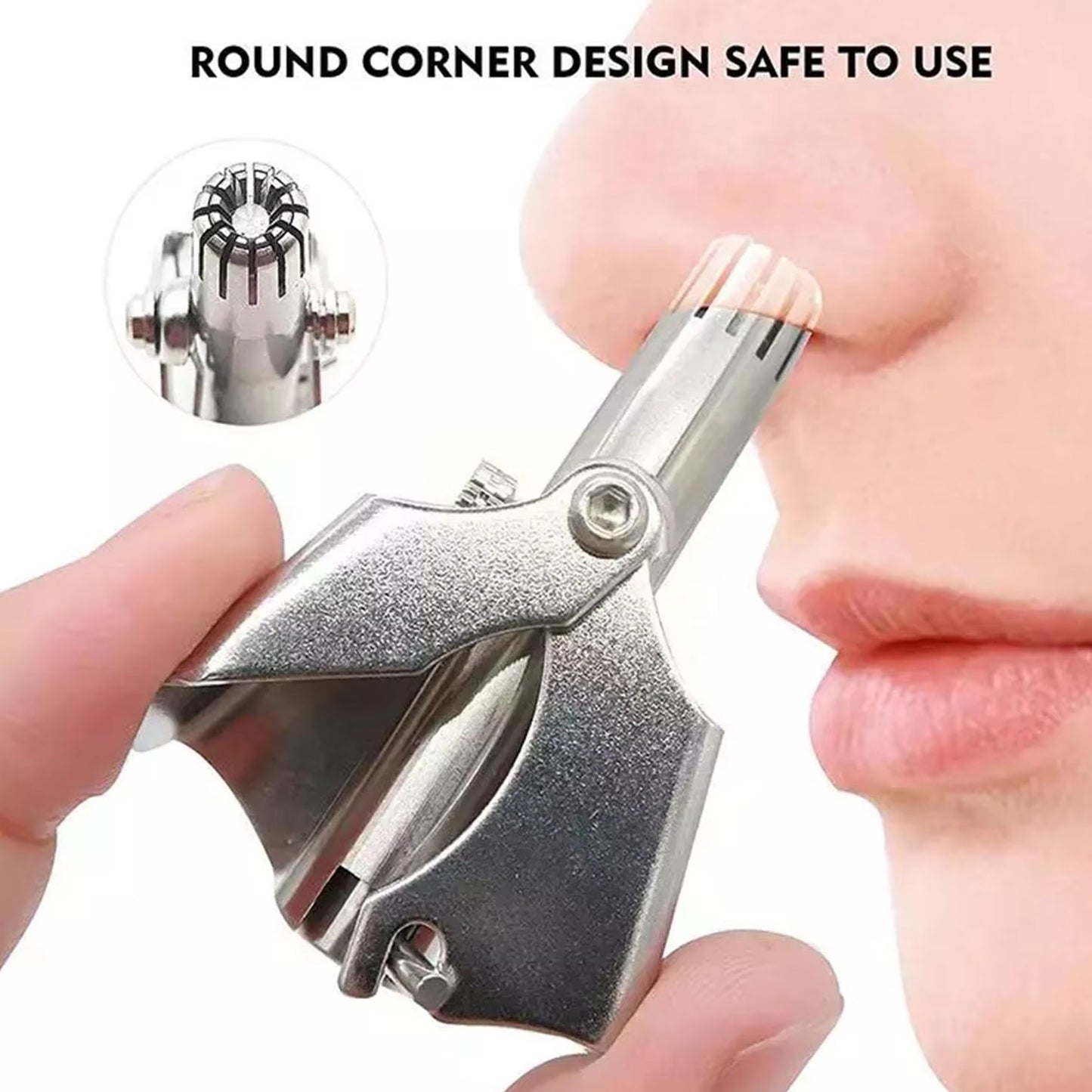 Nose Hair Clipper Stainless Steel Hair Remover (1 Pc  With Brush  Plastic Case) - Happy Price - Image 4