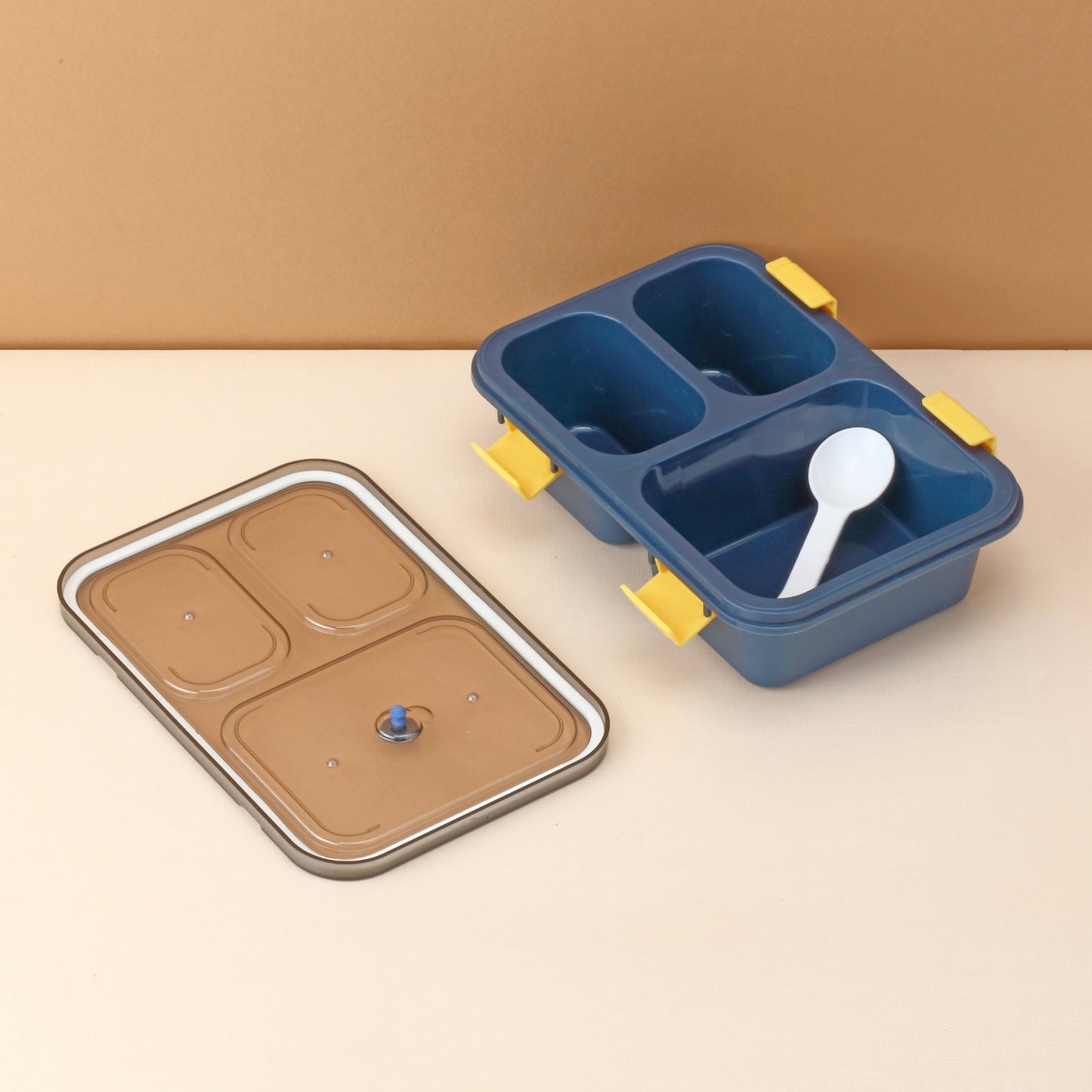 Plastic Lunch Box For Kids Lunch Box For Kids 3 Compartment Insulated Lunch Box Tiffin Box For Boys Girls School  Office Men (3 Compartment Lunch Box) - Happy Price - Image 6