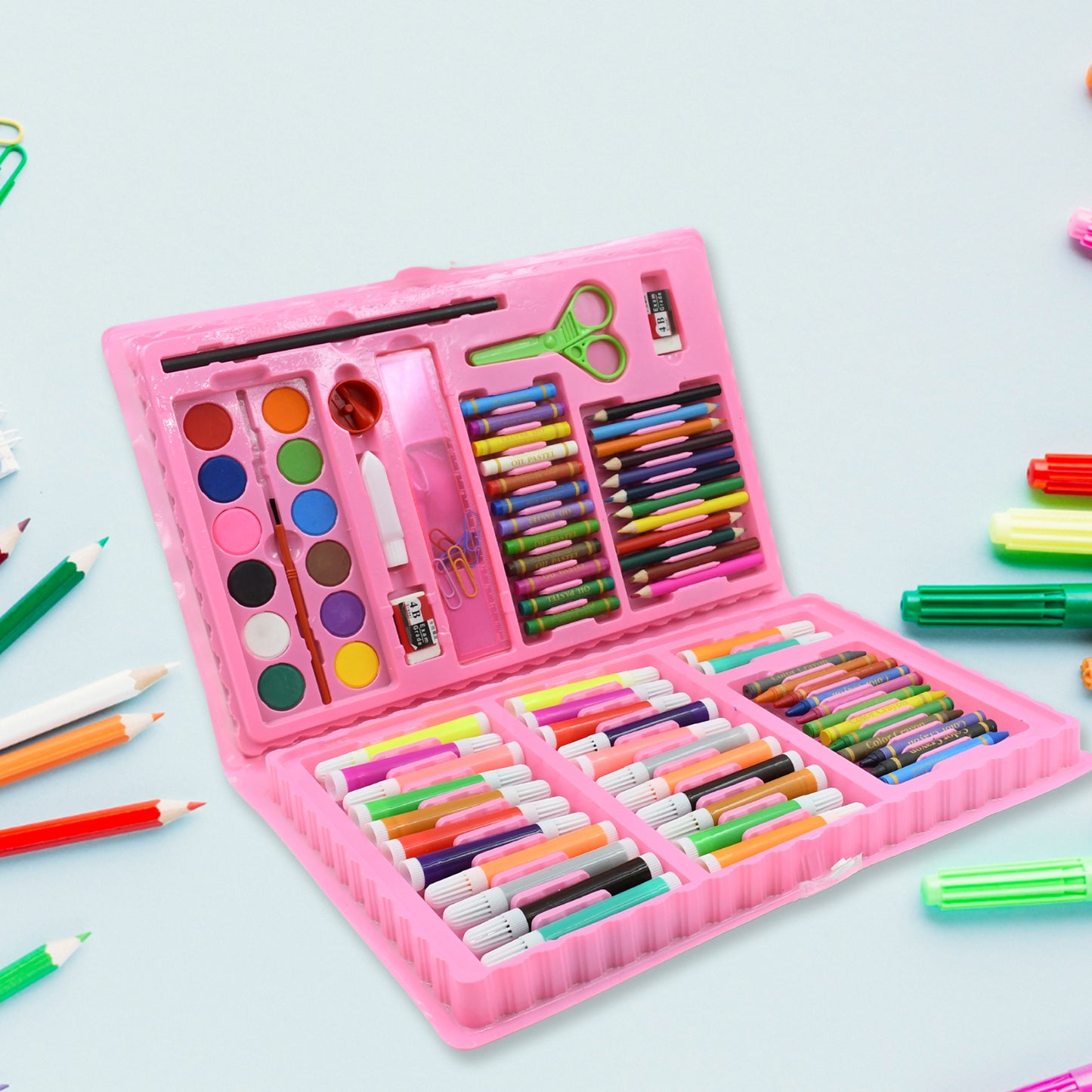 art Set Kids Art Supplies Coloring Case Kit Painting  Drawing Sets For Kids Boys Girls Gifts Toys Age 4  Above - Mix Colors Kids Colorful Bag (86 Pcs Set) - Happy Price - Image 5