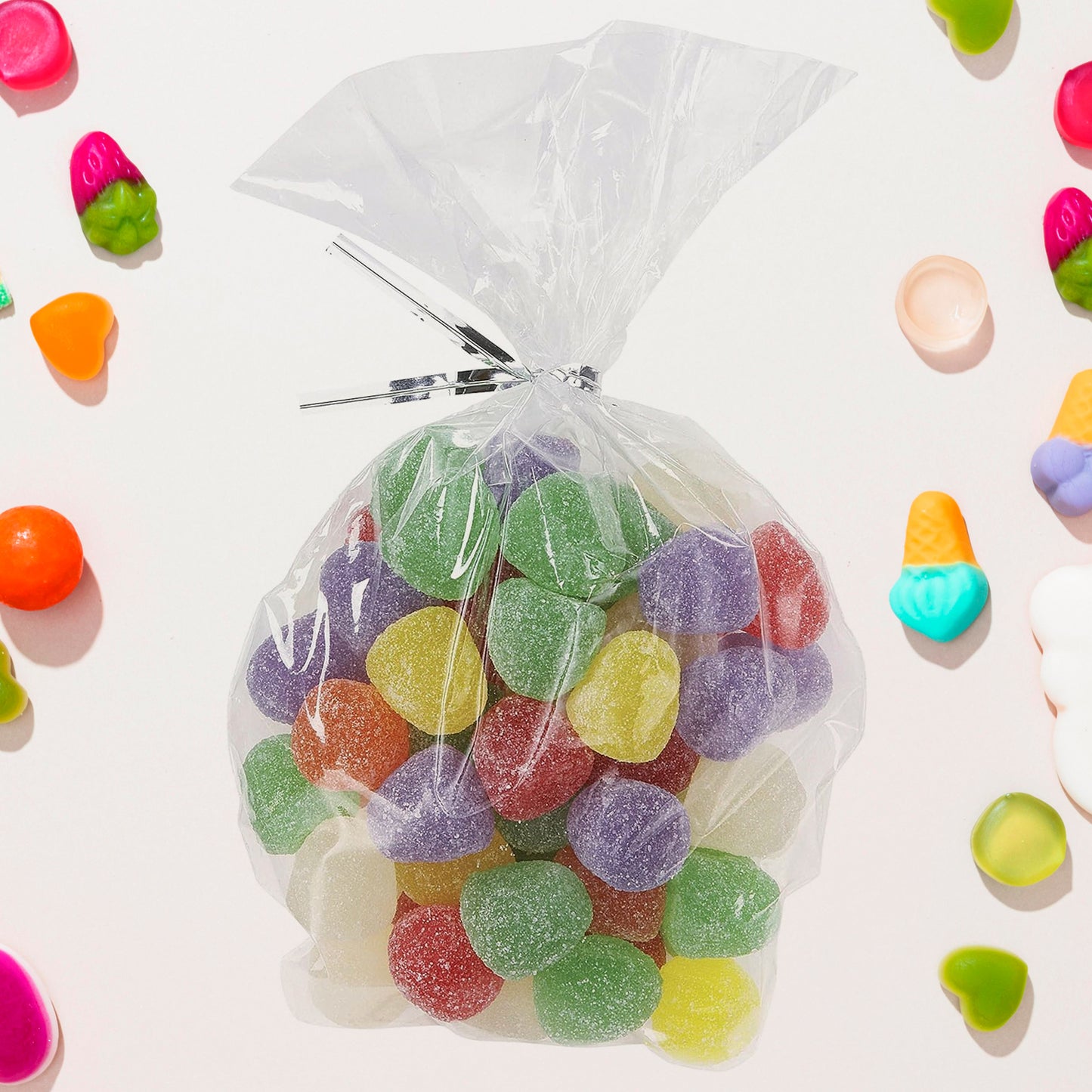 Clear Cookie Bags Gift Bag Clear Flat Treat Bags (50 Pc Set) - Happy Price - Image 2