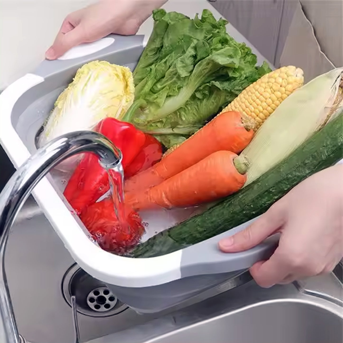 3-in-1 Collapsible Kitchen Chopping Board & Dish Tub