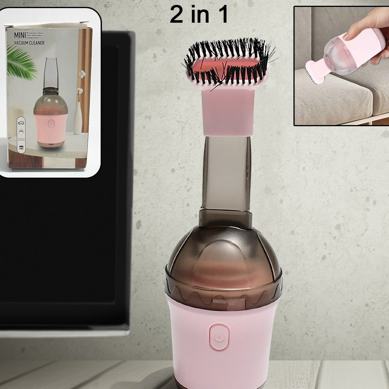 Handheld Vacuum Cleaner Cordless Desktop Vacuum Cleaner One Button Switch For Office (1 Pc) - Happy Price - Image 1