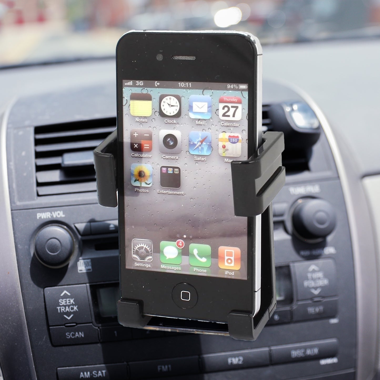 smartphone Car Phone Holder Car Air Conditioning Vent Phone Holder Holder Stand For Mobile Phone Cellphone Gps Dashboard Bracket For Car (1 Pc) - Happy Price - Image 3
