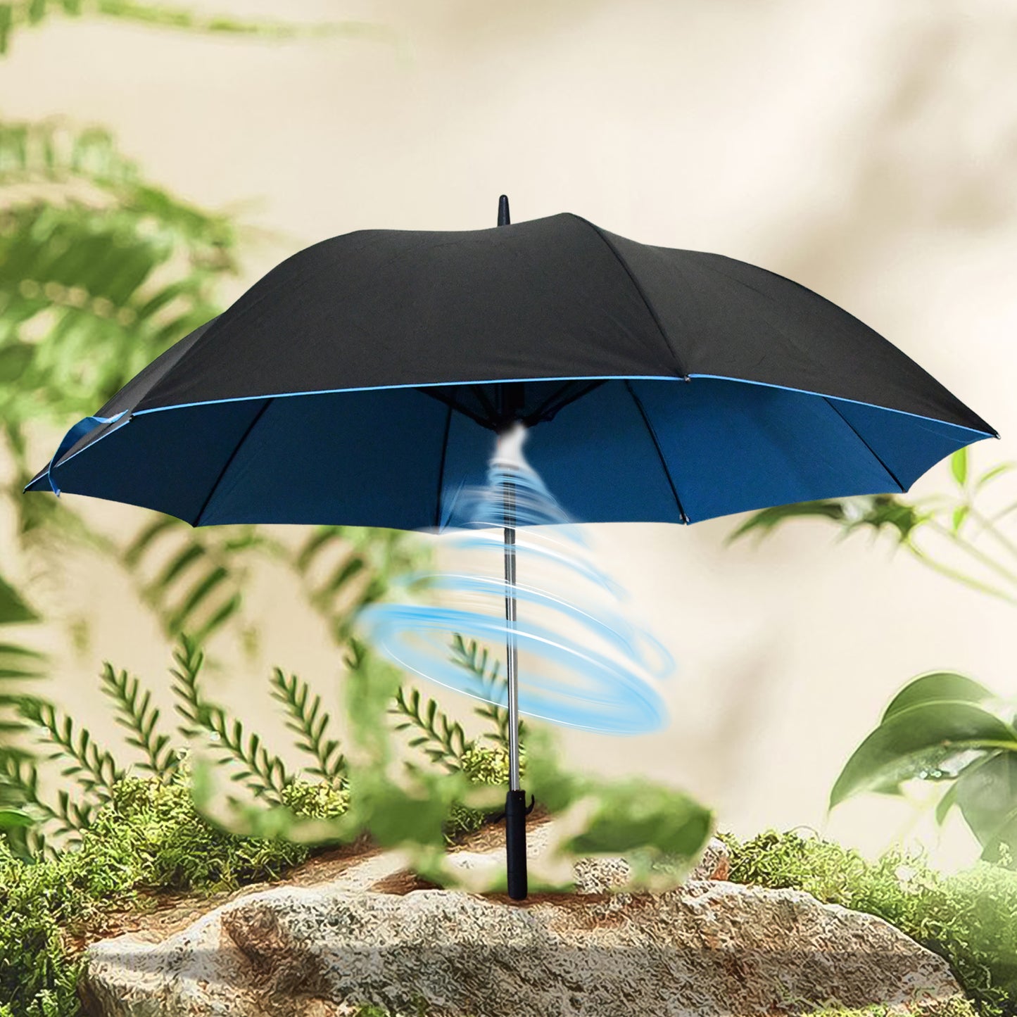Sun Umbrella With Inside Fan  Power Bank Umbrellas For Summer (1 Pc) - Happy Price - Image 5