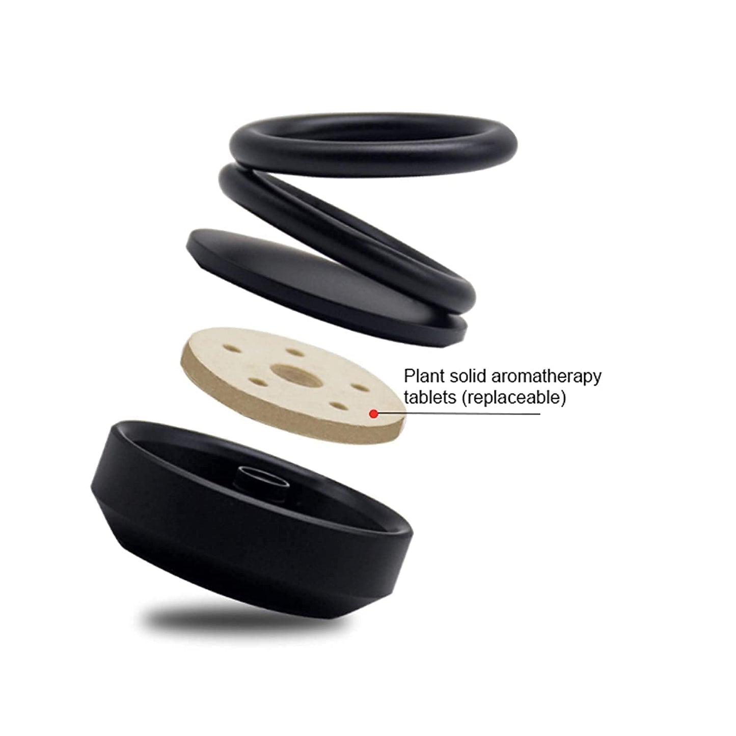 Solar Power Car Aroma Diffuser 360double Ring Rotating Design Car Fragrance Diffuser Car Perfume Air Freshener For Dashboard Home Office - Happy Price - Image 7