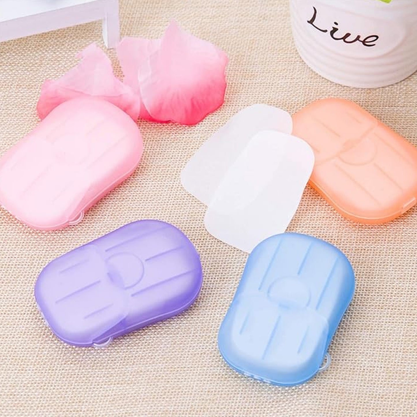 Portable Easy Carry Travel Paper Soap Sheet With Mini Box (20 Sheets In A Pack Approx  Mix Color) - Happy Price - Image 3