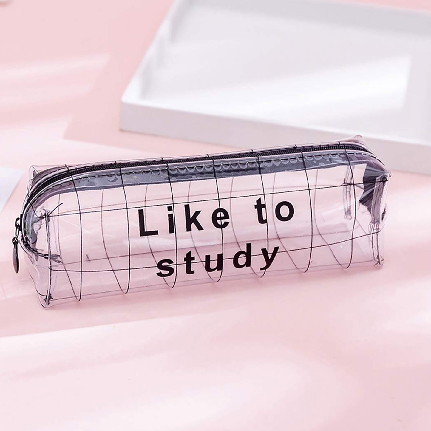 Plastic Transparent Pencil Pouch With Zipper (1 Pc) - Happy Price - Image 4