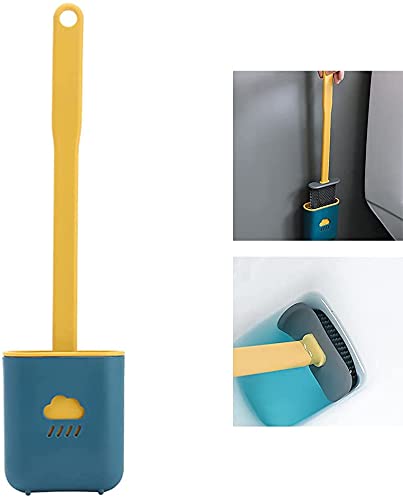 Silicone Toilet Brush Flexible Soft Bristle Brush With Quick Dry Holder Cleaning Brush For Toilet Accessories ( Without Sticker  Box ) - Happy Price - Image 4