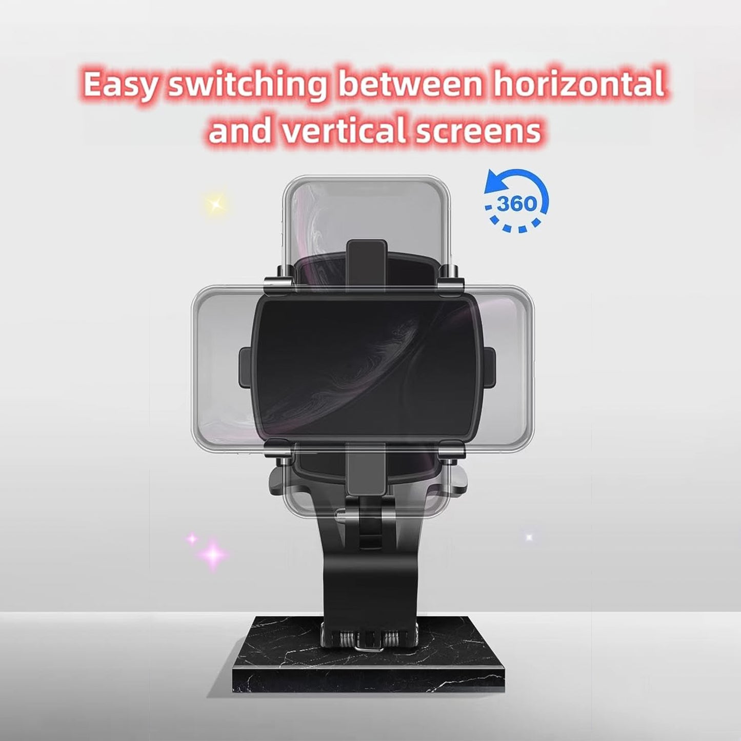 Adjustable Car Dashboard & Desk Phone Mount Holder - 360° Rotating Clip Stand (1 Pc) - Happy Price - Image 5