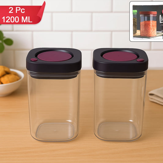 Supermom Airtight Kitchen Storage Containers (2 Pc Set  1200ml) - Happy Price - Image 1