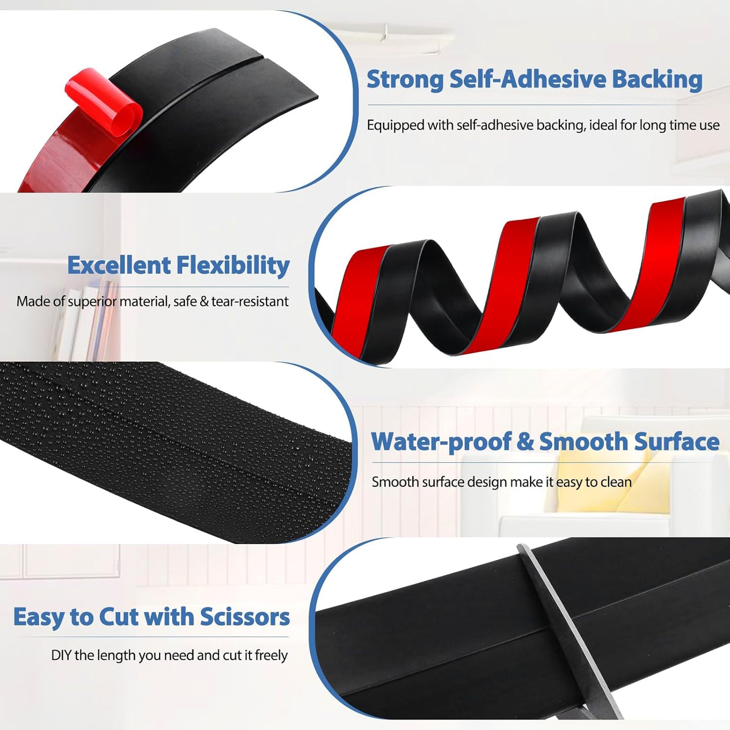 1 Meter Self-adhesive Silicone Door Bottom Seal Strip (1 Mtr  1 Pc) - Happy Price - Image 6