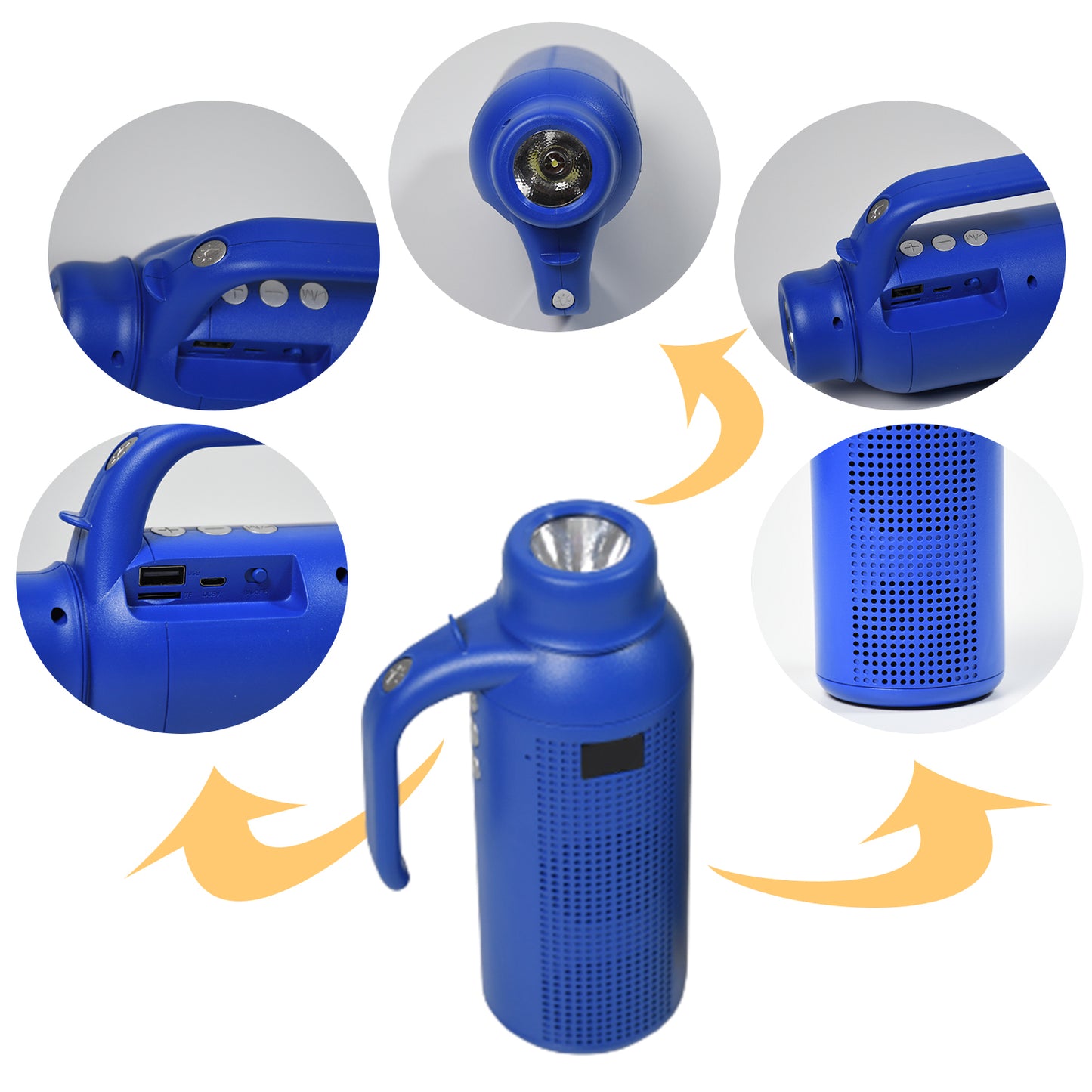 Smart Bluetooth Speaker With Torch Light Wireless Bluetooth Speaker  Night Flash Light Speaker - Happy Price - Image 7