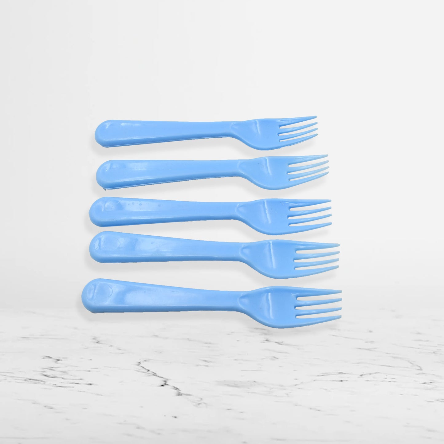 Reusable Premium Heavy Weight Plastic Forks Party Supplies One Size Plastic 5pc Serving Fork Set For Kitchen Travel Home (5pc) - Happy Price - Image 4