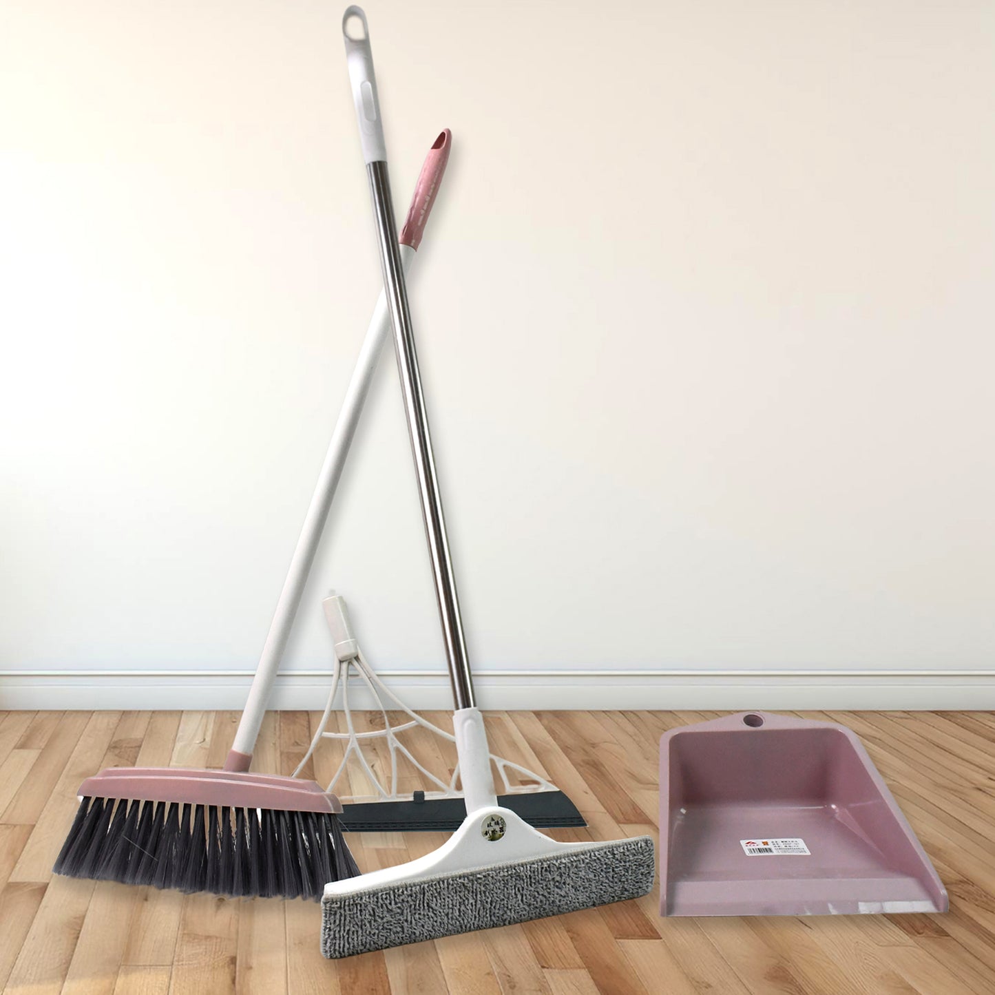 Dustpan Kitchen Wiper Window Cleaning Squeegee Tool  Broom Brush (4 Pcs Combo) - Happy Price - Image 2