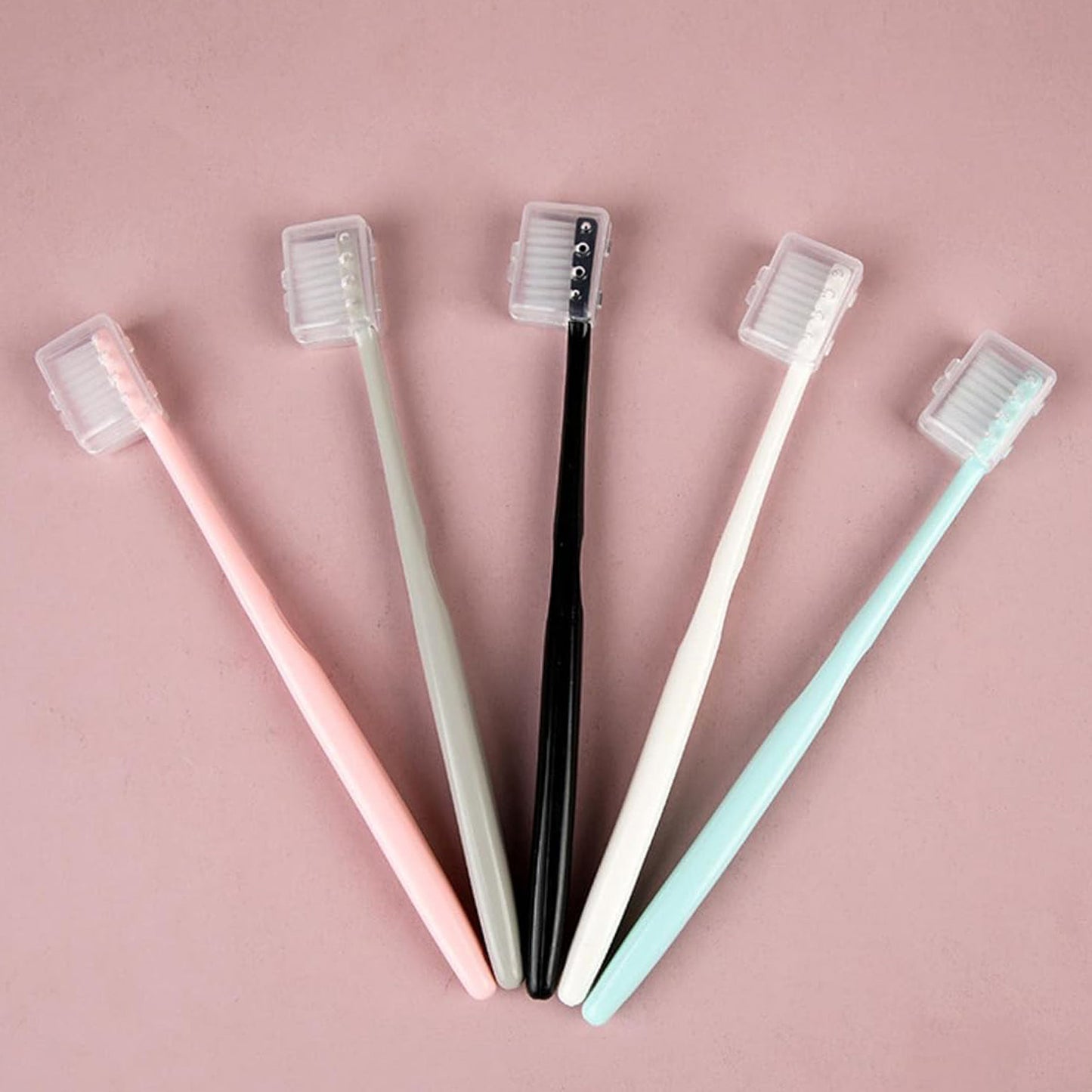 Kids Adults Ultra Soft-bristled Toothbrush With Cover (10 Pcs Set) - Happy Price - Image 2