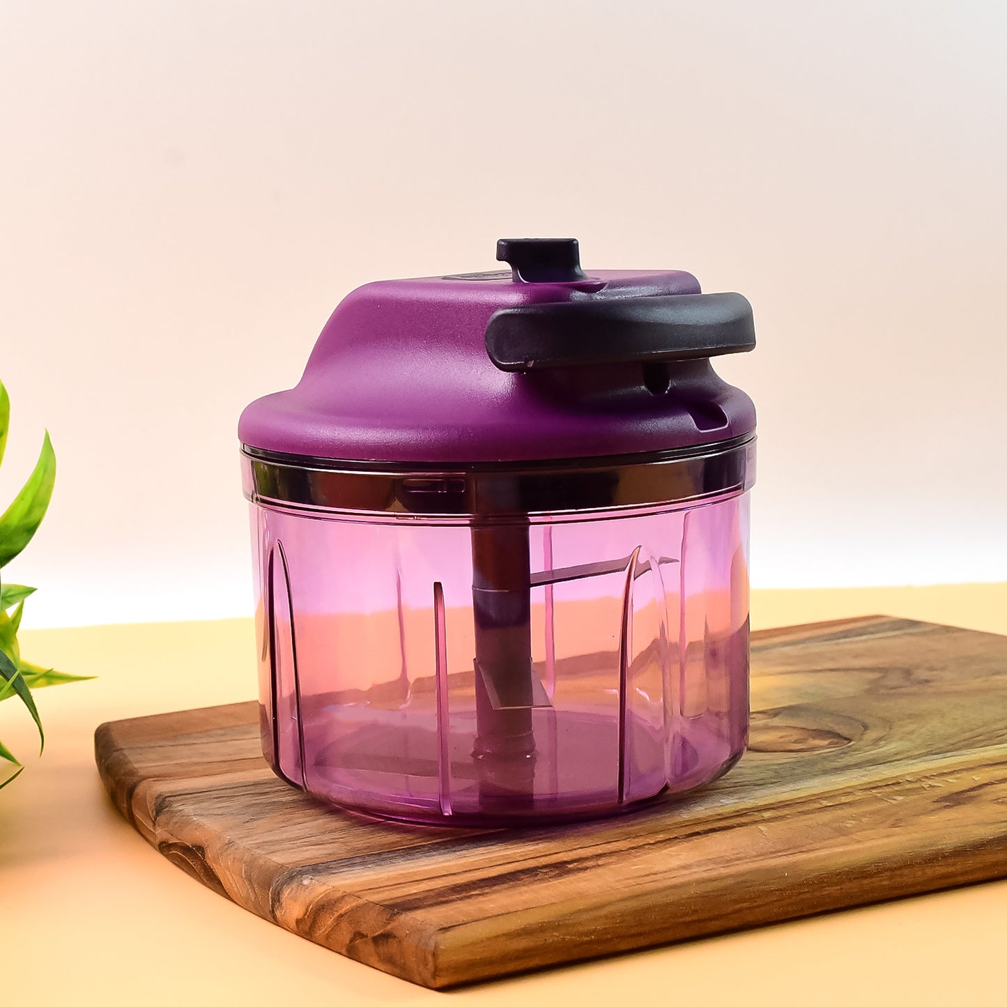 Manual Vegetable Chopper with 1000 ML Capacity & Stainless Steel Blades - Happy Price - Image 5