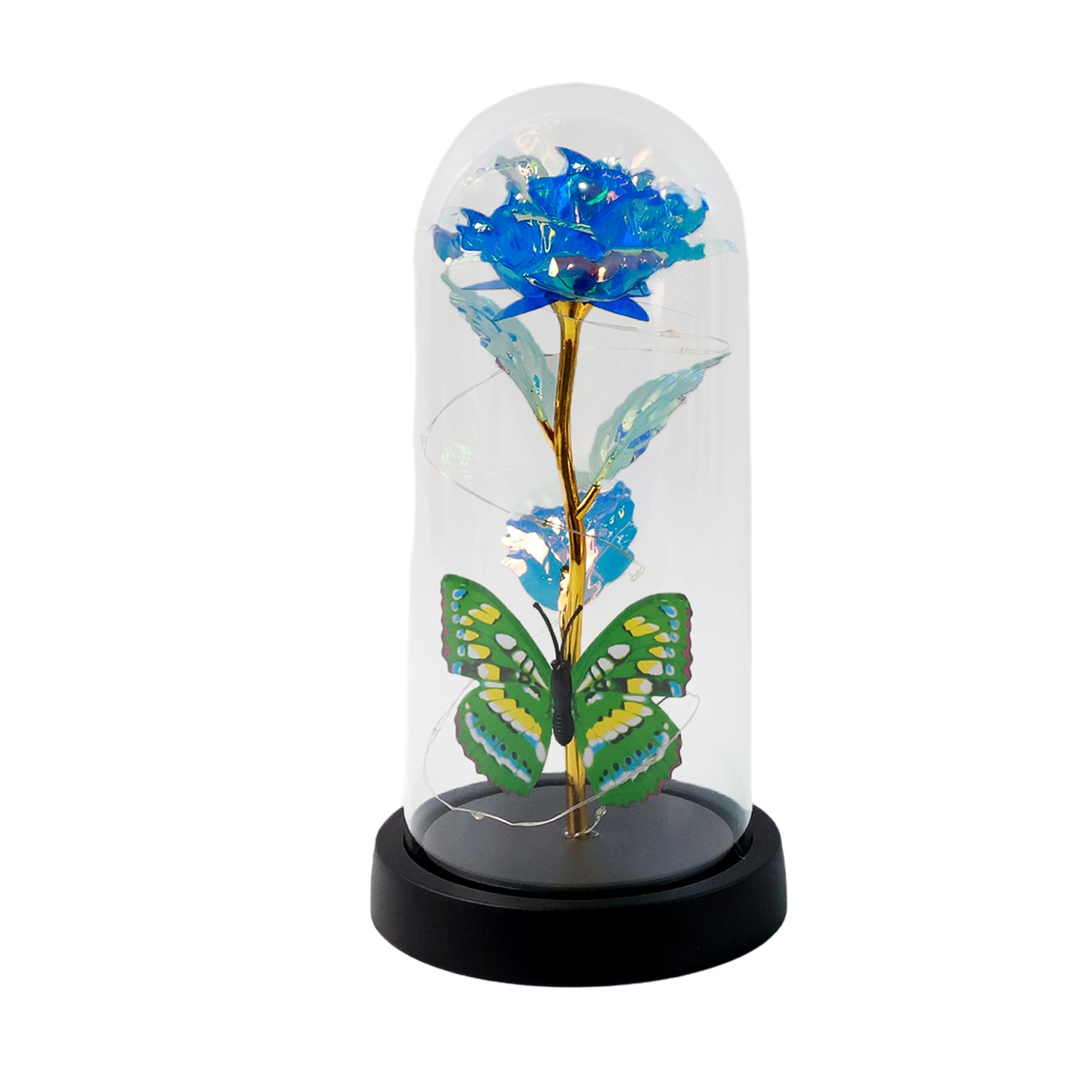 Led-powered Eternal Rose In Plastic Dome (1 Pc  Battery Not Included) - Happy Price - Image 2