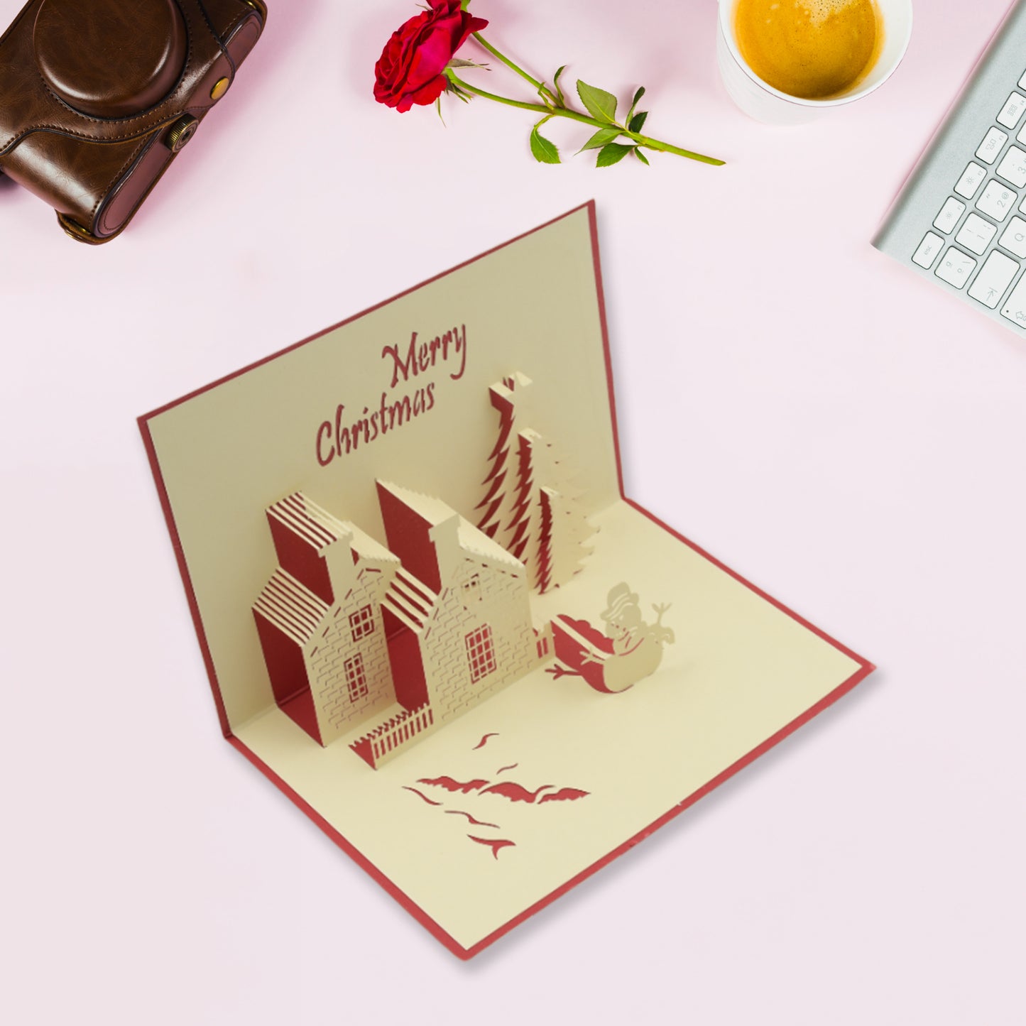 3d Paper Wish Card High Quality Paper Card All Design Card Good Wishing Card  (Birthday  Valentine  Love  Christmas Card) (1pc ) - Happy Price - Image 3