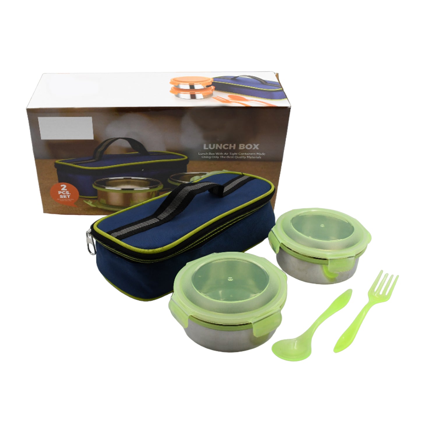 Airtight  Leak Proof Stainless Steel Container Multi Compartment Lunch Box Carry To All Type Lunch In Lunch Box  Premium Quality Lunch Box Ideal For Office  School Kids  Travelling Ideal (3 Different Lunch Box) - Happy Price - Image 5