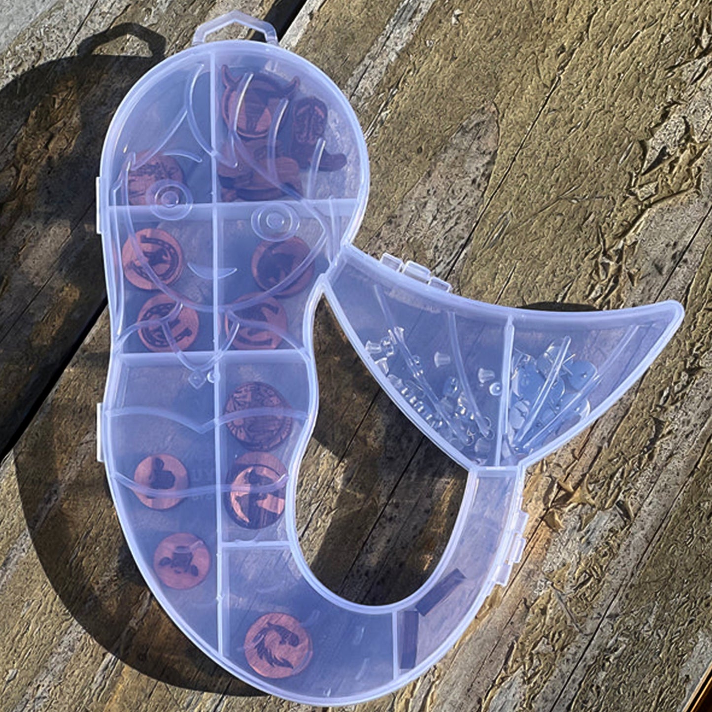 Mermaid Shape Plastic Organizer Box for Small Items - 1 Pc