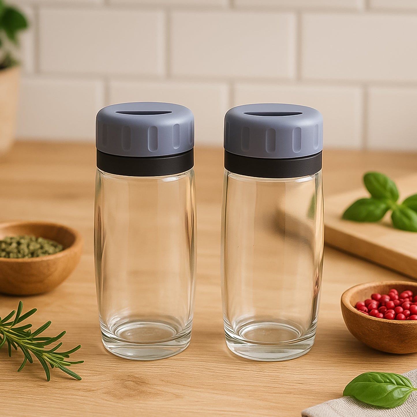 Apex Acrylic Salt And Pepper Shaker Set Of 2 - Happy Price - Image 2