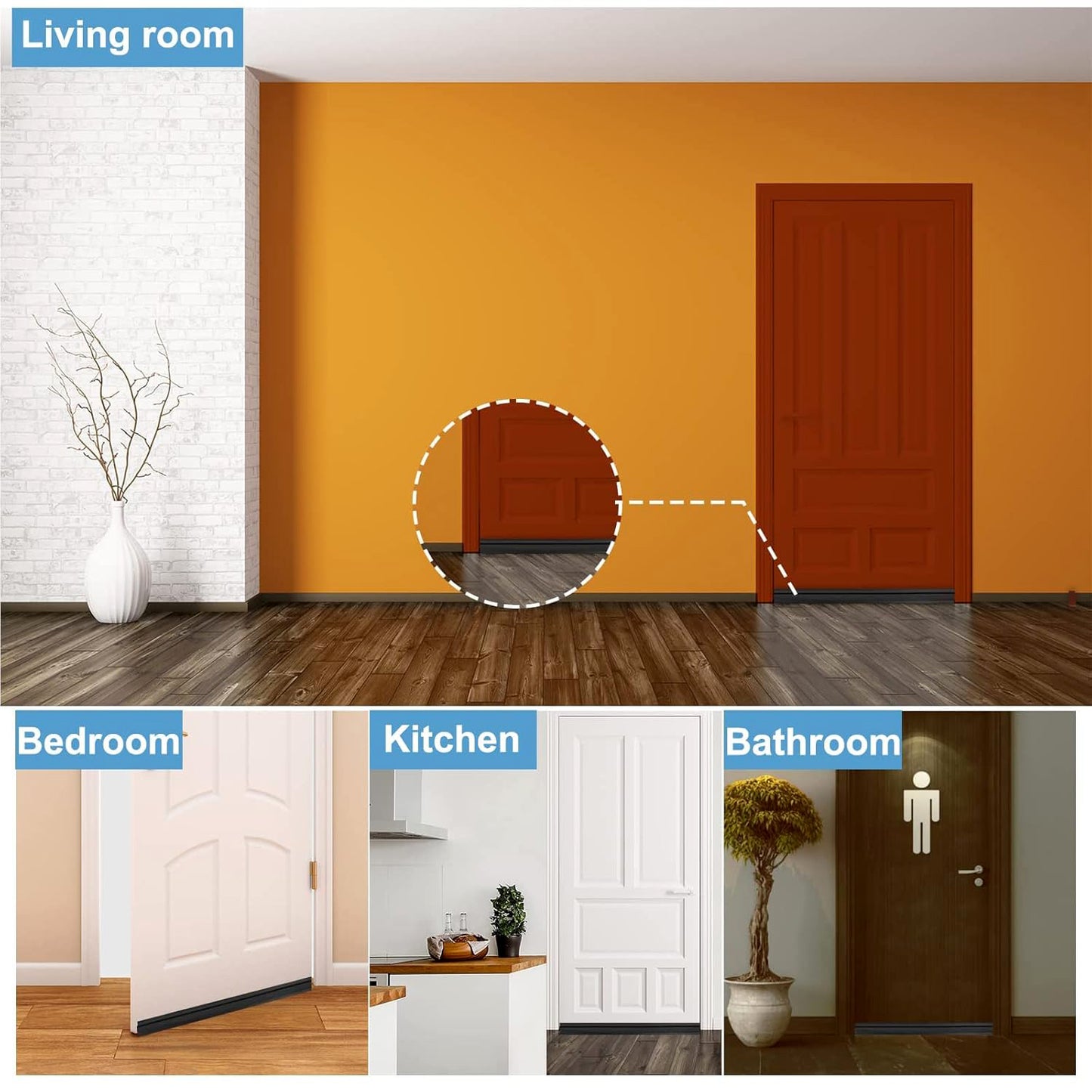 1 Meter Self-adhesive Silicone Door Bottom Seal Strip (1 Mtr  1 Pc) - Happy Price - Image 7