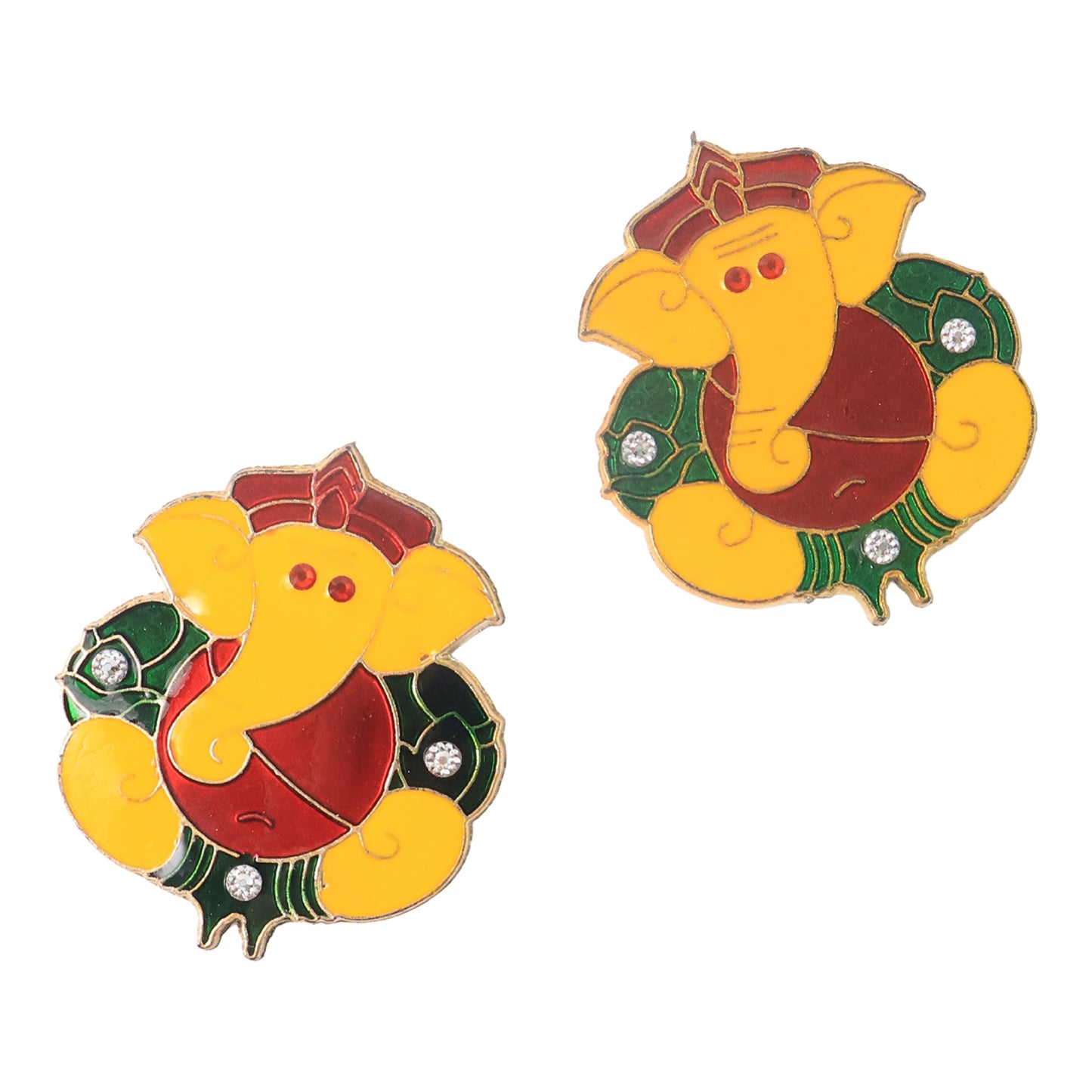 2 Pcs Lord Ganesha Wall Stickers - Decorative Ganpati Decals for Home & Temple - Happy Price - Image 2