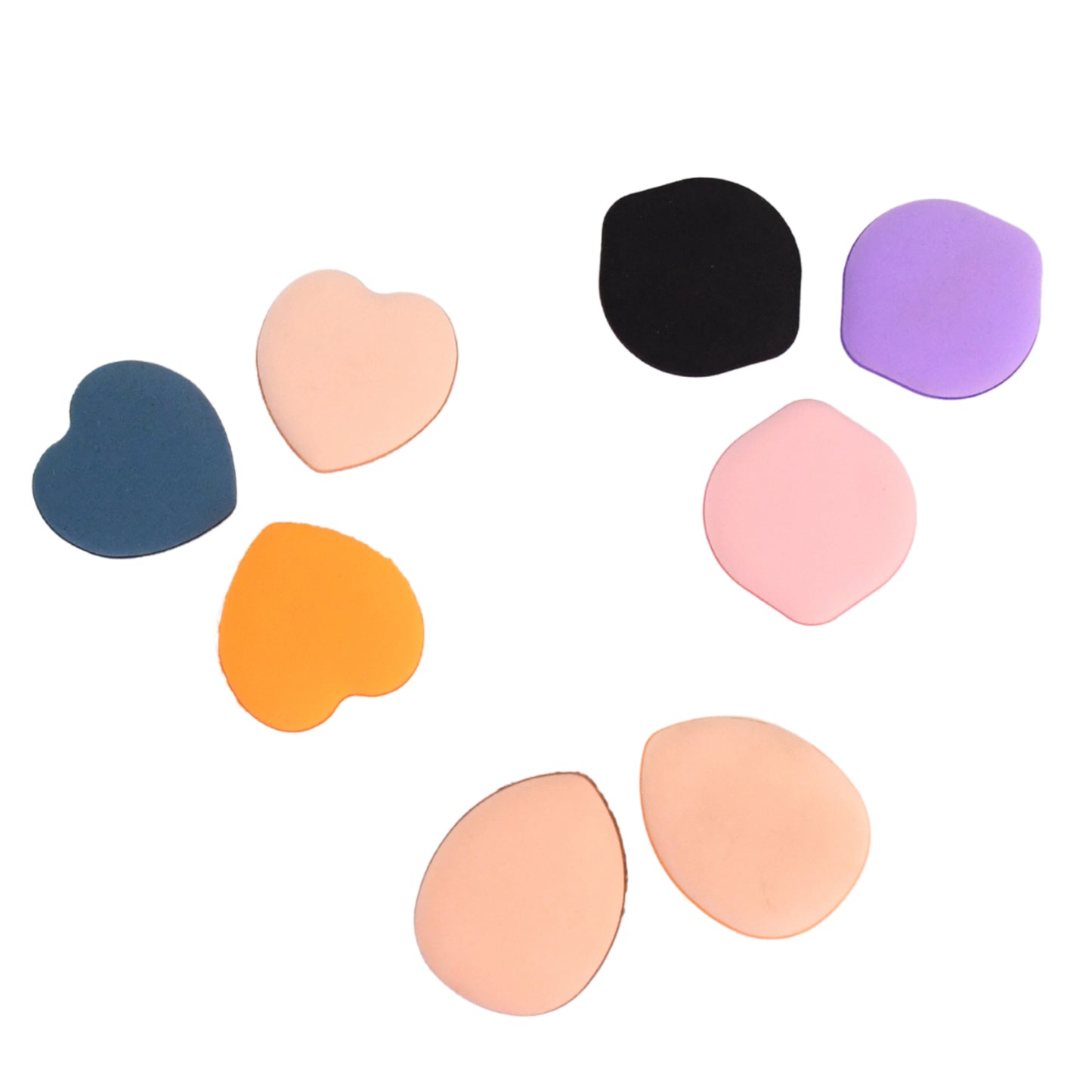 Mini Finger Makeup Powder Puff (Multicolour 8 Pcs Set) - Happy Price - Image 4