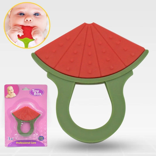 Baby Silicone Teether Fruit Teether For Toddlers100 Food Grade Silicone Teether Non-toxic  Latex Free Suitable For Kids Above 3 Months - Grapes Banana Watermelon (1 Pc ) - Happy Price - Image 1