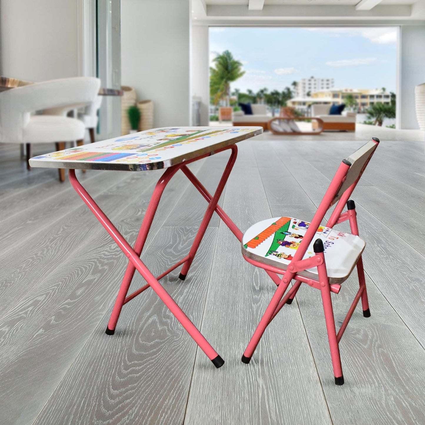 Multifunction Portable Foldable Study Table  Chair (2 Pc Set) - Happy Price - Image 3