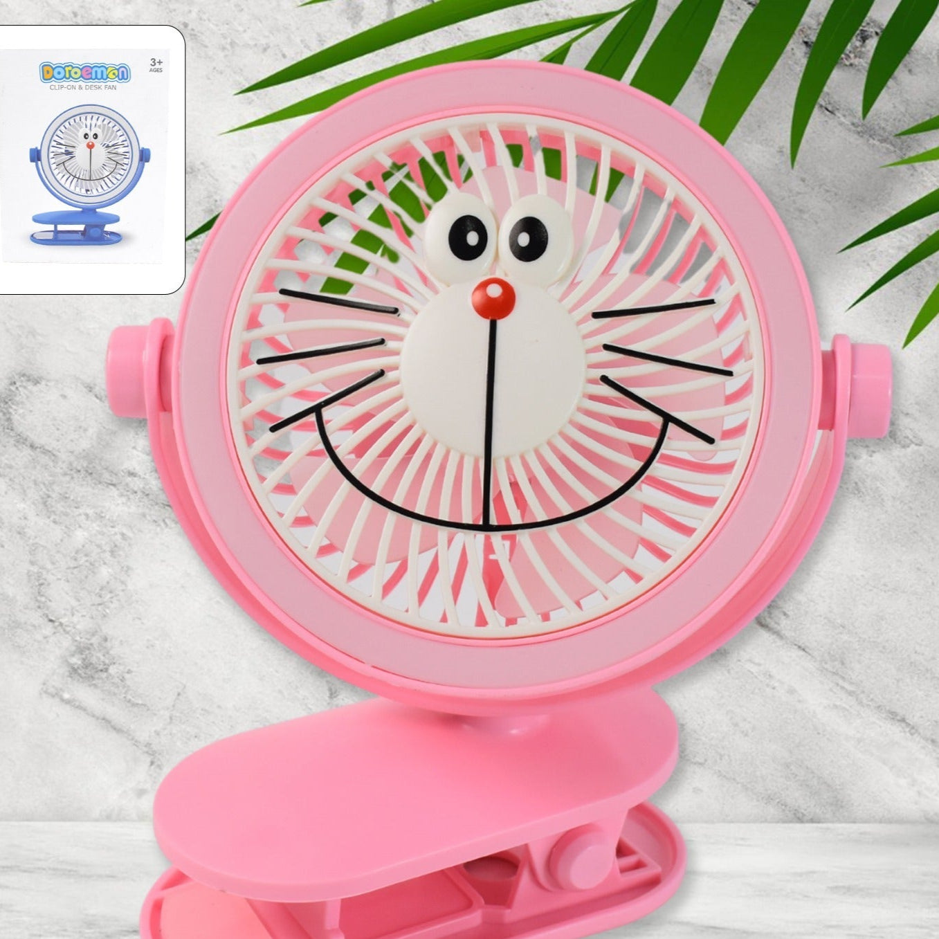 Usb Portable Mini Desk Fan With Light  Personal Table Fan For Office School  Home Use (1 Pc) - Happy Price - Image 1