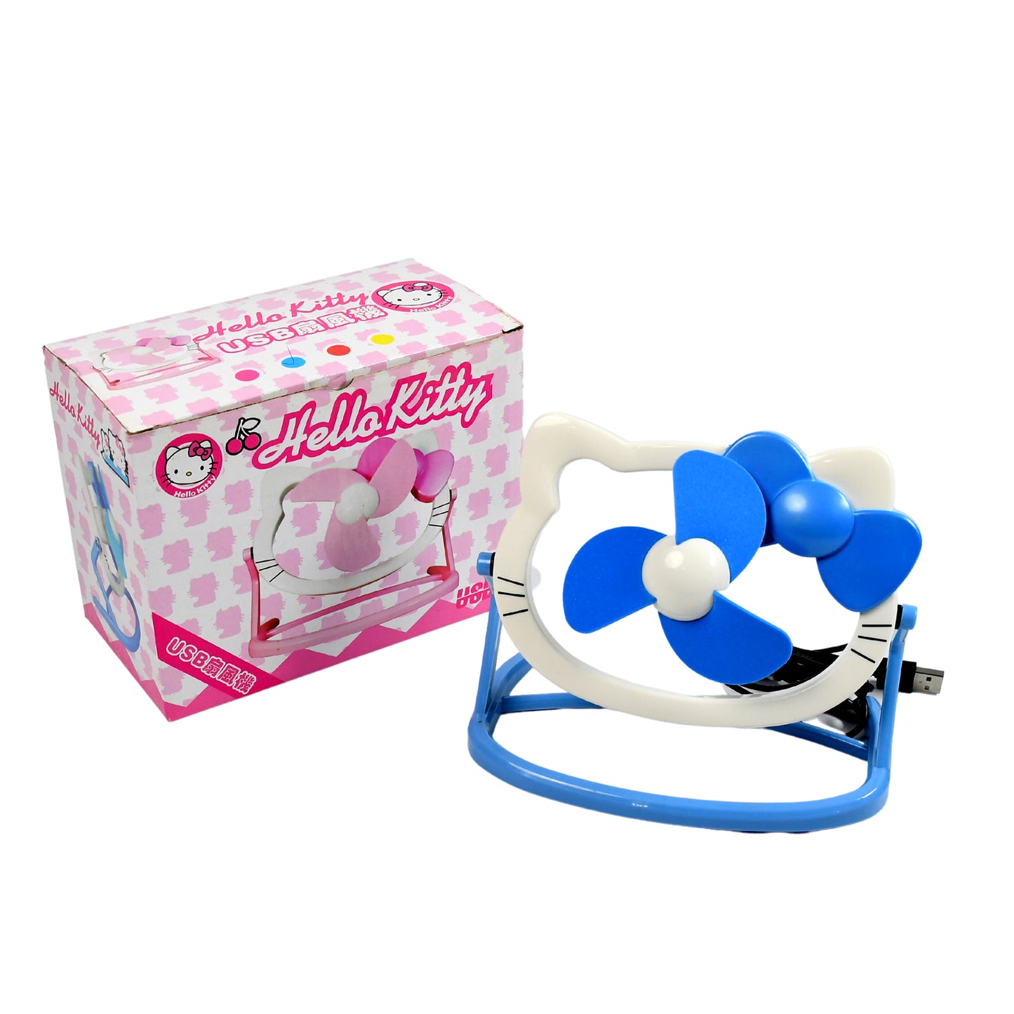 Hello Kitty Cartoon Fan Cute Bright Color Desktop Office Usb Mini Fan Personal Desktop Fan (Battery Not Include) - Happy Price - Image 5