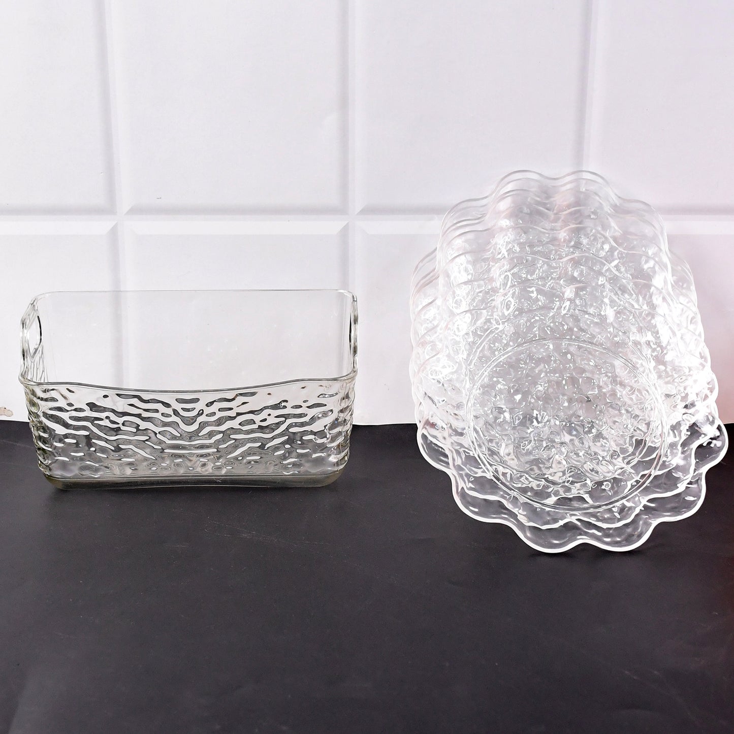 9 In 1 Plastic Bowl With Serving Tray  Plates Set - Happy Price - Image 3